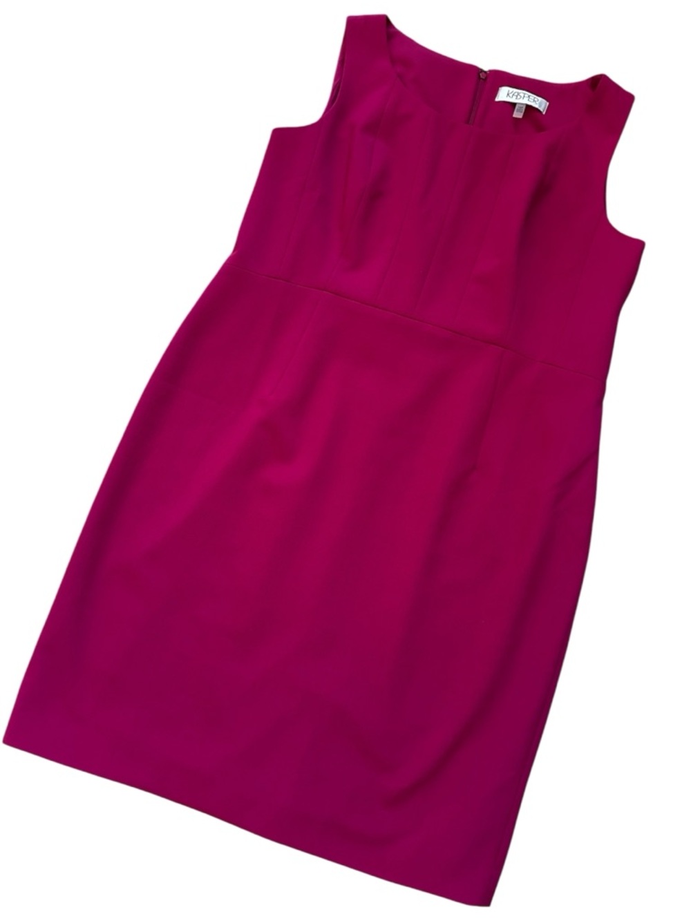 Kasper Fuschia Sleeveless Sheath Midi Dress Size 16P